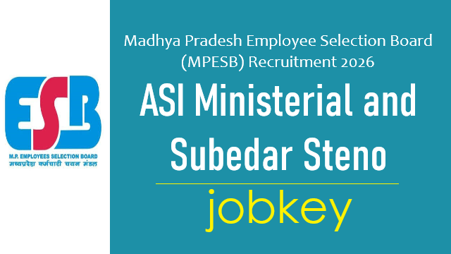MPESB MP Police ASI and Subedar Steno Online Form 2026-jobkey